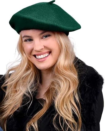 Parquet Solid Color French Beret Hat. Classic French, Casual and Chic Lightweight Cap for Women