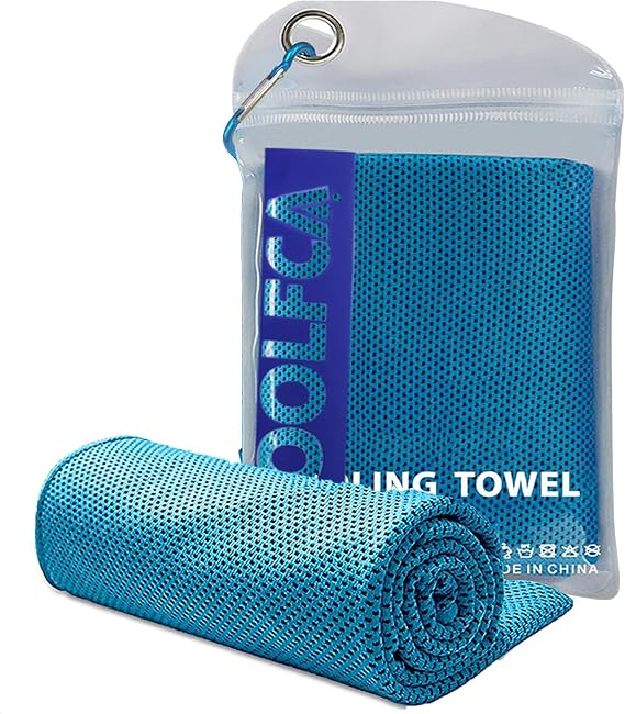 iScooter Cooling Towel (1 Pack) - High Absorbent Sports Towel with UPF 50 Sun Protection - Ideas for Yoga, Gym, Camping - 40 * 12 inch Cooling Towel - Blue