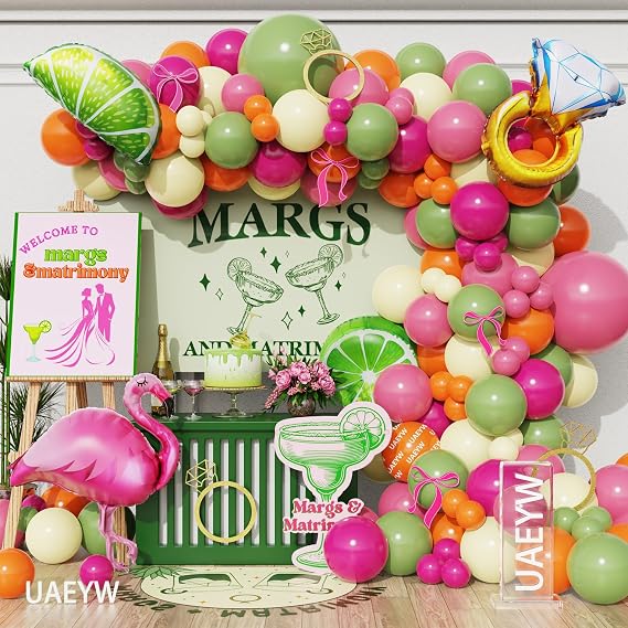 Margs And Matrimony Bachelorette Party Decor Balloon Arch Kit