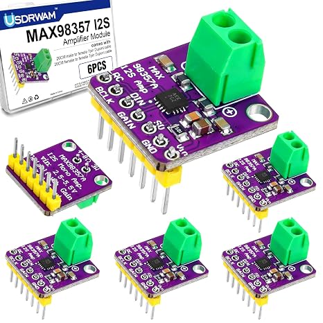 6PCS MAX98357A I2S Audio Amplifier Modules, 3W Class D DAC