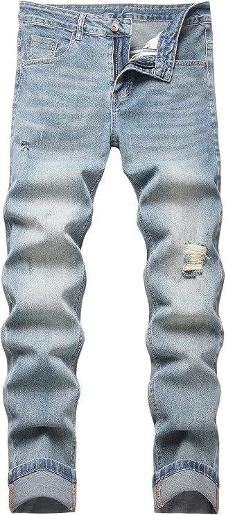 Men's Slim Fit Stretch Jeans for Men Fashion Denim Pants