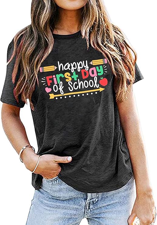 Teacher Shirt for Women Sequin Teach Apple T Shirt Back to School Shirt Kindness Tee Teaching Life Tops