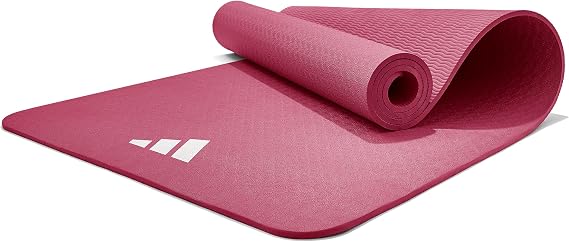 adidas Yoga Mat - Eco Friendly - Non Slip, Durable Textured Surface, 8mm