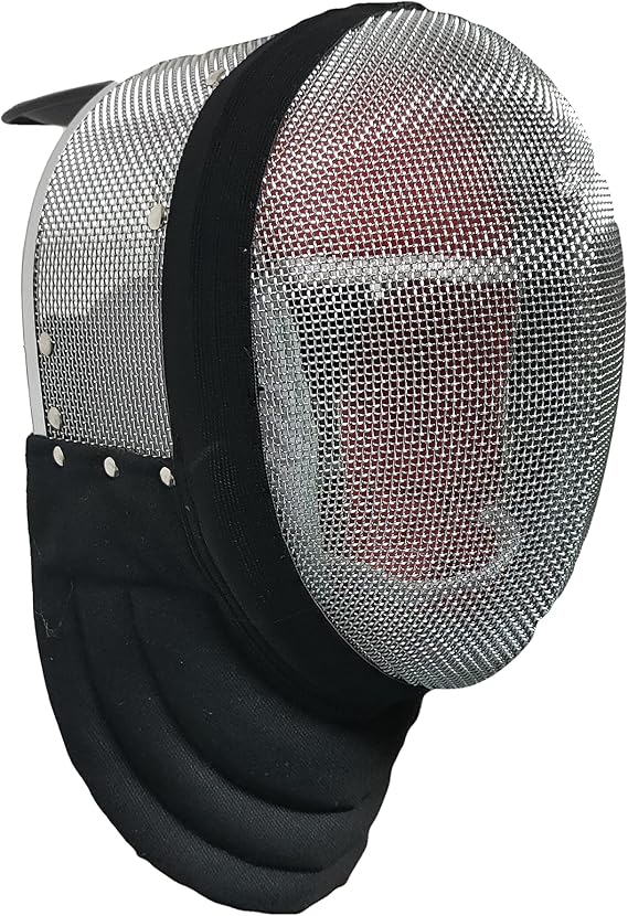 ASAki Hema Fencing Mask with 350N Stab-Proof Fabric,CE350N,Hema Gear with Full Coverage Lining(Removable and Washable.Silver.
