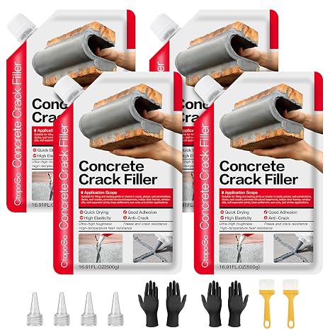 Concrete Crack Filler 4-Pack 4.4LB Grey