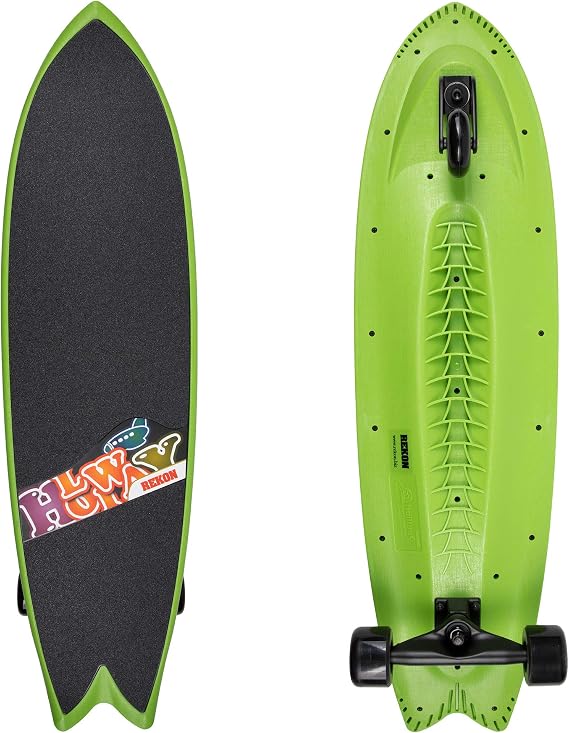 Rekon 36" x 9.5" Grip Top Surf Cruiser Skateboard w/Fitted Carry Bag
