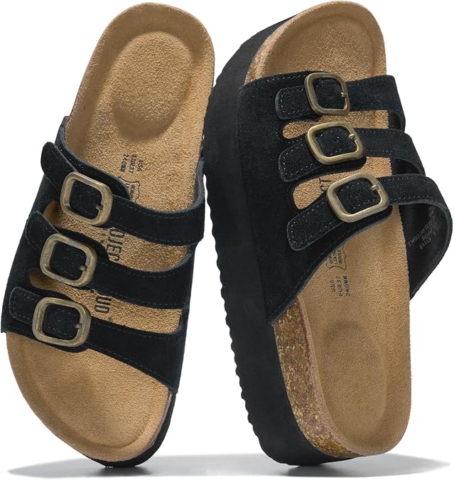 Project Cloud 100% Genuine Leather Trendy Platform Clogs for Women Footwear