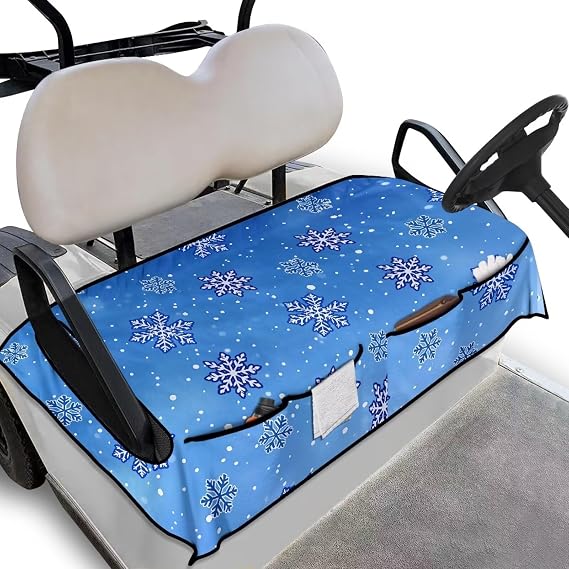 Printed Golf Cart Seat Covers,Soft Washable Golf Cart Seat Covers with 4 Pocket