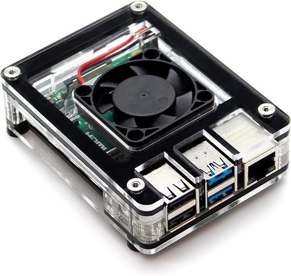 C4Labs - Zebra 4 Interior Fan Case for Raspberry Pi 4 B