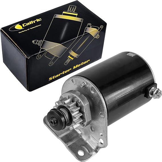 Caltric Starter Compatible with Briggs Stratton 693551 593934 John Deere LG693551 LG693551 SE501848 MIA13018 / 14 Teeth Improved Steel Gear