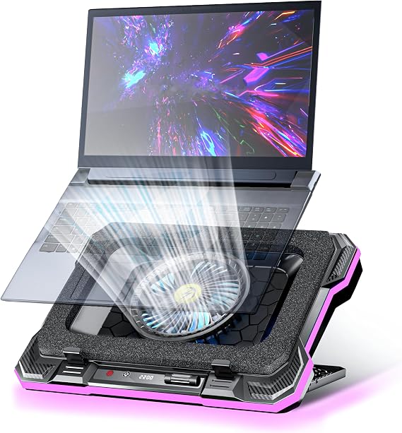 AICHESON Gaming Laptop Cooling Pad with Powerful Cooler Fans