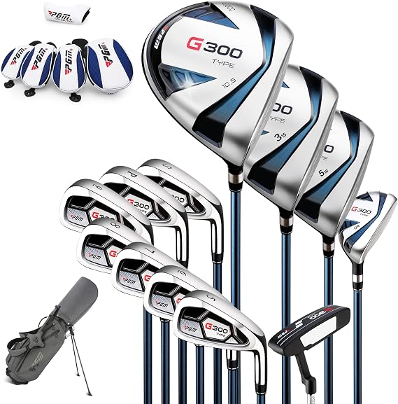 PGM G300 Mens Golf Club Set with Titanium Driver | 100% Graphite Shafts & Titanium Driver for Faster, Longer Shots