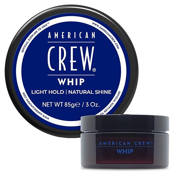 American Crew Men's Whip Styling Cream, Light Hold & Natural Shine, 3 oz
