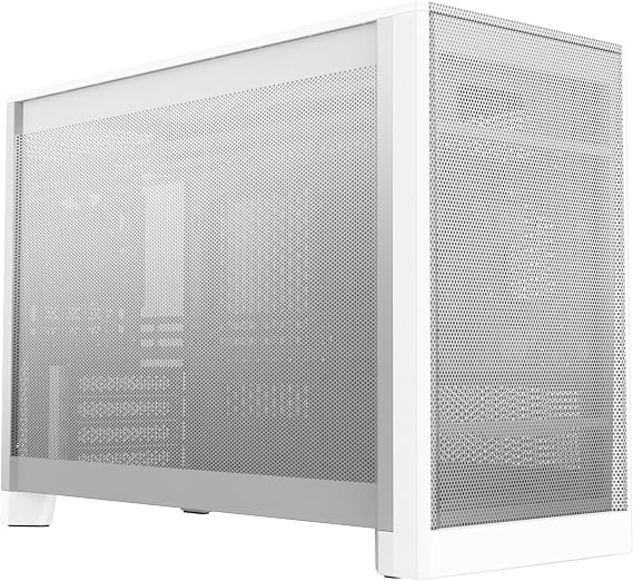 MONTECH Ten 22.7L Compact Micro-ATX PC Case, High Airflow Mesh, White