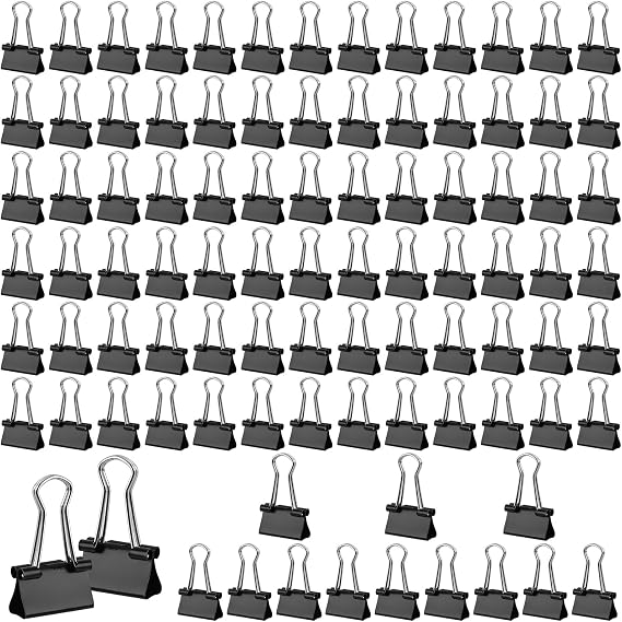 180Pcs Small Binder Clips, Mini Binder Clips, Clips Office Supplies | Paper Clamps, Binder Paper Clips Binder Clips Small, Mini Clips, Small Paper Clips for Office Supplies Home School (0.63 in )