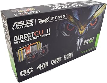 ASUS STRIX GeForce GTX 980 Overclocked 4 GB DDR5 256-bit DisplayPort HDMI 2.0 DVI-I Graphics Card