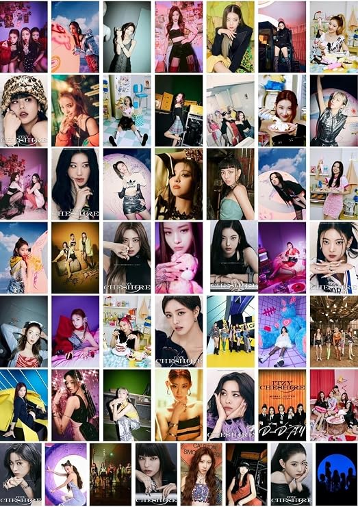 Postifull Itzy Poster Seti-Kpop Kolaj Seti - Duvar Posteri - Sticker Bant Hediyeli - Duvar Dekoru - 50 Adet;