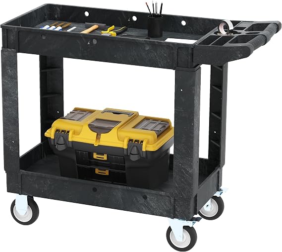 DWVO 40" x 17" Utility Service Cart on Wheels, 550 lbs Capacity