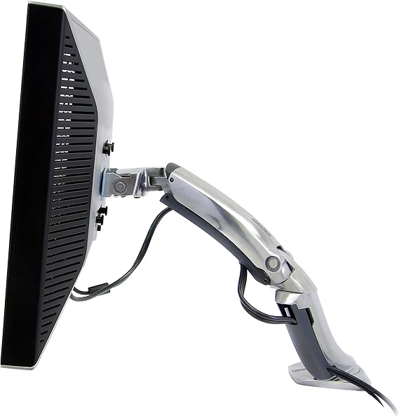 Ergotron MX Single Monitor Arm, VESA Desk Mount for Monitors Up to 30 Inches, 14 to 30 lbs Polished Aluminum