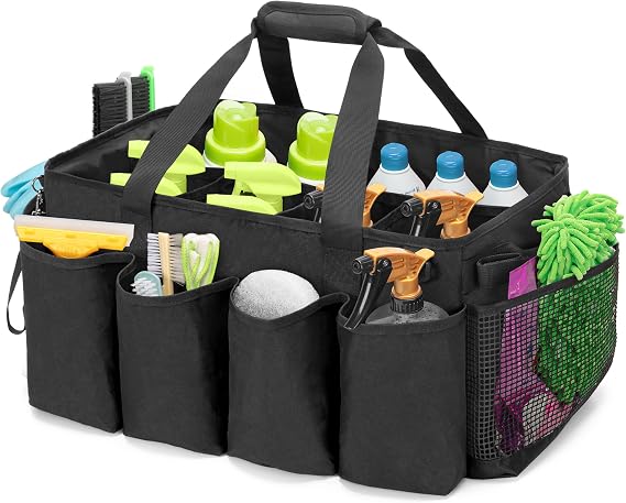 HODRANT Extra-Large Cleaning Caddy with Handles & Multi Pockets