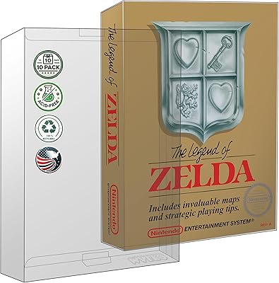 MALKO Video Game Protector Compatible with Nintendo NES Games Boxes | Clear Plastic Sleeve | 10 Pack