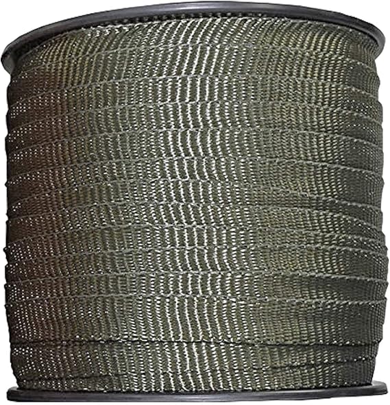 250' Tree Tie Strap Staking and Guying Material - Made in USA - 1,800 Lbs Strength, Olive Green