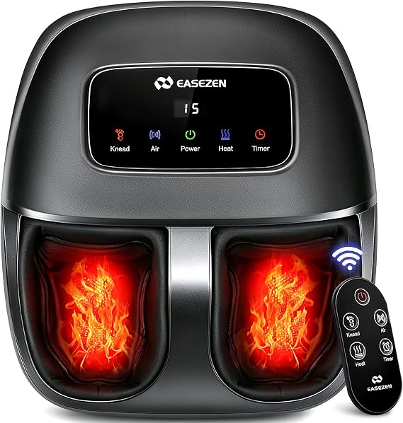 EaseZen Foot Massager with Heat for Neuropathy Plantar Fasciitis Relief