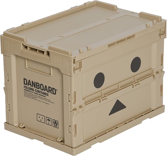 Exclusive TRUSCO TRUSCO Danbo Thin Folding Container, 5.3 gal 20 L, with Lid, No Lock, TR-SC20-A-DNB Storage Case, Storage Box