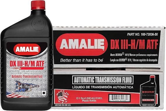 Amalie (160-72836-56-12PK) DEXRON III-H/MERCON Automatic Transmission Fluid - 1 Quart, (Pack of 12)