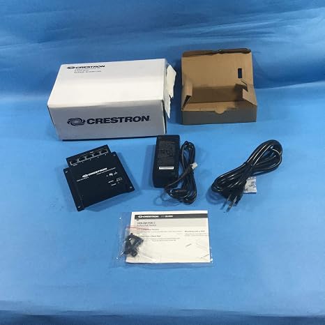 CRESTRON CEN-SW-POE-5 (6506450), 1.25 AMP @ 48 VDC, 100-240 VAC, 50/60 HZ, 5-Port, Power ETHERNET, Surface-MOUNTABLE, Switch