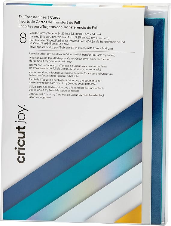 Cricut Joy Foil Transfer Insert Cards, Blue Lagoon Sampler - A2