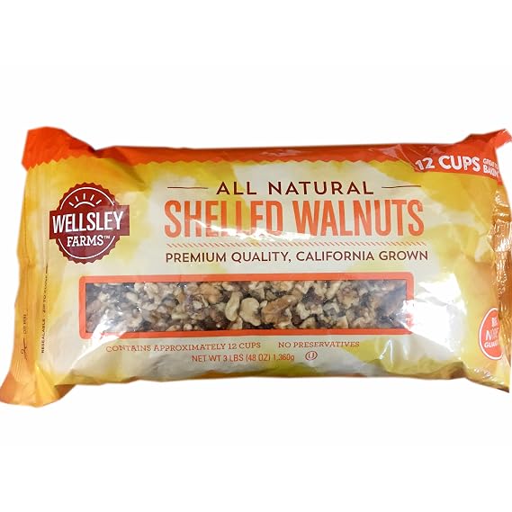 Wellsley Farms Shelled Walnuts, 3 lbs.