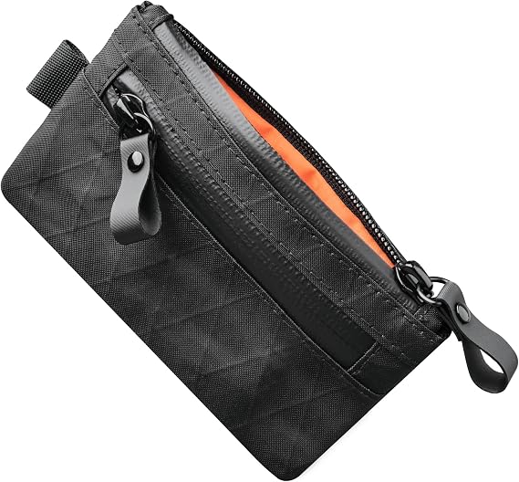 ALPAKA Zip Pouch RFID-Blocking Mens Wallet Black | Fits Cash and Cards, YKK AquaGuard Zipper, Weatherproof Fabrics X-Pac VX21, EDC Pouch for Men Travel
