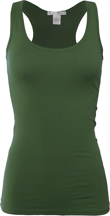 Bozzolo XT1777 Basic Cotton Spandex Racerback Tank Top