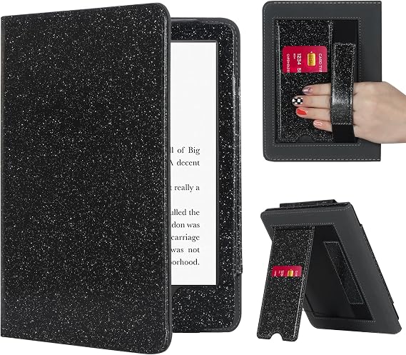 CoBak Case with Stand for Kindle Paperwhite - Durable PU Leather Cover with Auto Sleep Wake, Card Slot, Hand Strap Feature - Fits Kindle Paperwhite 11th Generation 6.8" Signature Edition 2021 Released