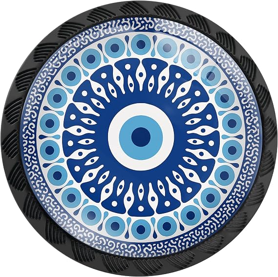 12 Pack Blue Evil Eye Cabinet Knobs for Kitchen Bathroom