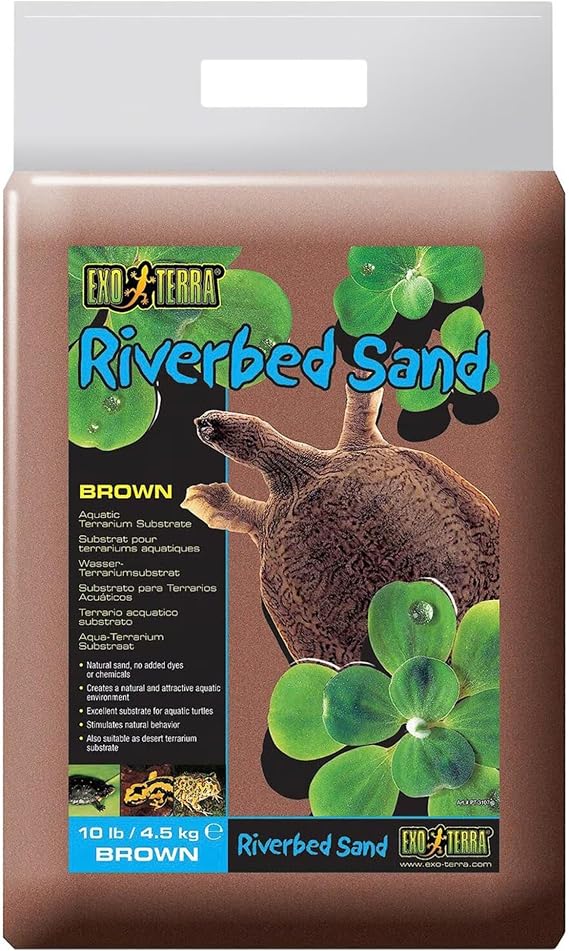 Exo Terra Riverbed Sand, 10-Pounds - Real Riverbed Sand with No Added Dyes or Chemicals