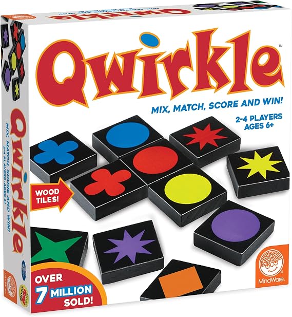 Mindware | Qwirkle UK Edition | Board Game | Ages 6+ | 2-4 Players | 45 Minutes Playing Time
