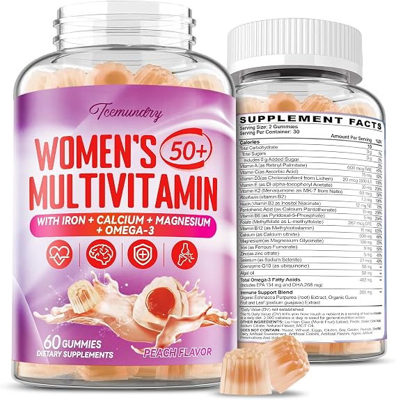 Multivitamin Gummies for Women 50 Plus - Methylated Multivitamin Gummy
