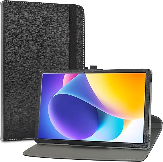 LiuShan Compatible with Blackview MEGA 8 Case,360 Degree Rotation Stand PU Cover for 13" Blackview MEGA 8 Android Tablet(Not Fit Other Tablet,Black
