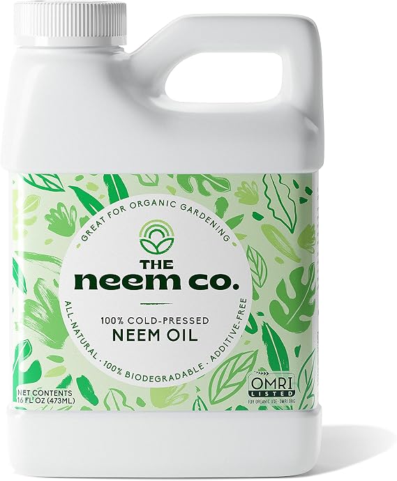 Neem Oil, 100% Organic & Pure - Cold Pressed Neem Seed Oil with High Azadirachtin Content (16 oz)