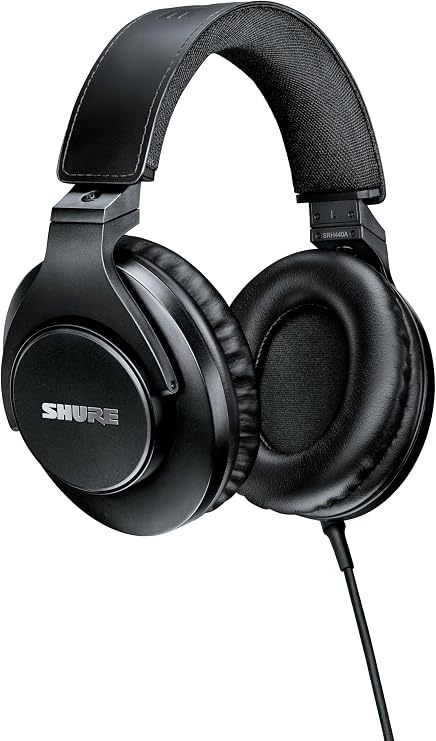 Shure SRH440A Over-Ear Wired Studio Headphones for Recording
