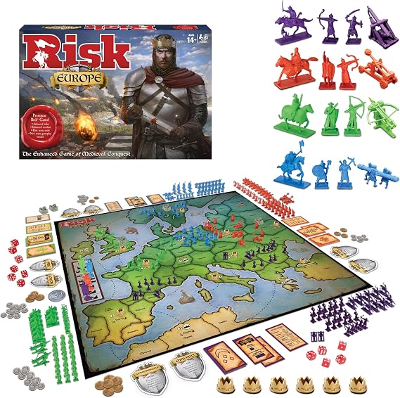 Risk Europe, Medieval Conquest Board Game, by Winning Moves Games USA