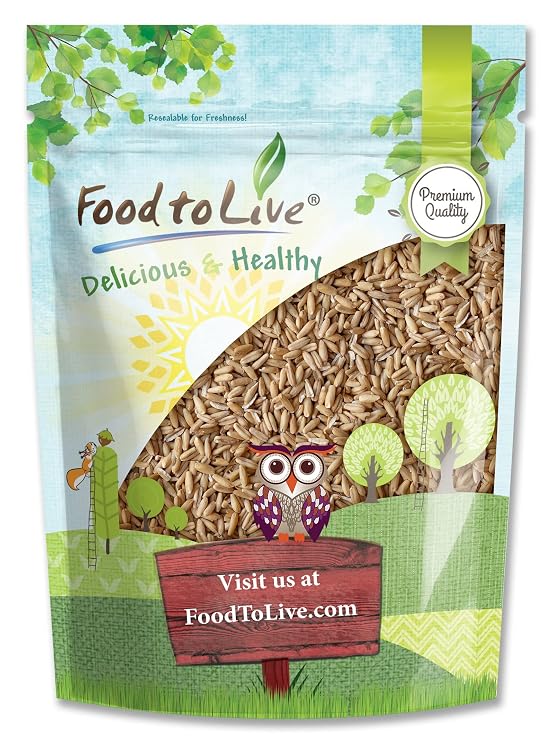 Food to Live Whole Grain Oat Groats Oat Berries in Bulk. Kosher Hulless Seeds, Rich in Protein, Soluble Fiber. Suited for Grinding. Great for Hot Cereal, Pilafs, Salads, and Stews. Vegan