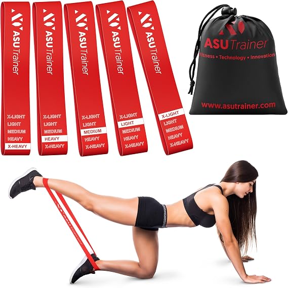 Loop Resistance Bands, 5 Exercise Bands, 540 lb, Boosting Workout Equipment Made of Durubbex, Resistance Bands for Working Out, Inner Thigh Exercise Equipment, Fitness & Workout Bands