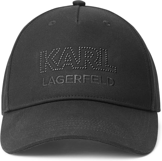 Karl Lagerfeld Paris mens Tonal Studded Logo Cap