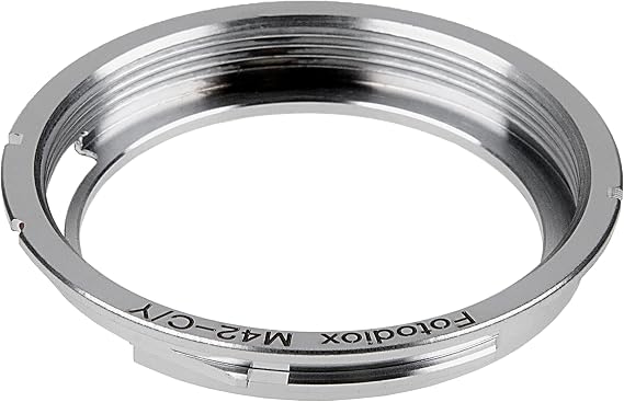 Fotodiox Lens Mount Adapter, M42 (42mm x1 Thread Screw) Lens to Contax Yashica c/y Mount Camera for Contax 167MT, RTS II, III, Yashica FX-3 2000