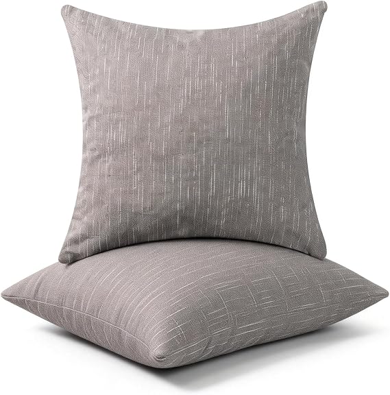 18x18 Throw Pillow for Couch,Living Room Pillows,Couch Pillows Set of 2,Metallic Gray