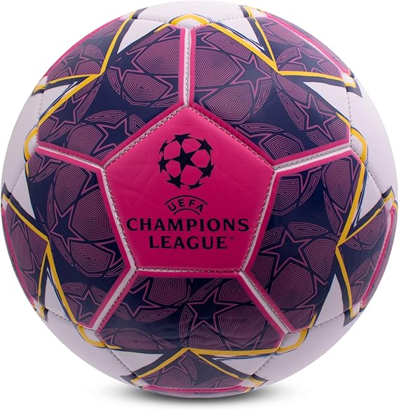 Hy-Pro UEFA Champions League Star Soccer Ball Size 5 Official UCL Soccerball, Durable Training & Match Play for Kids & Adults