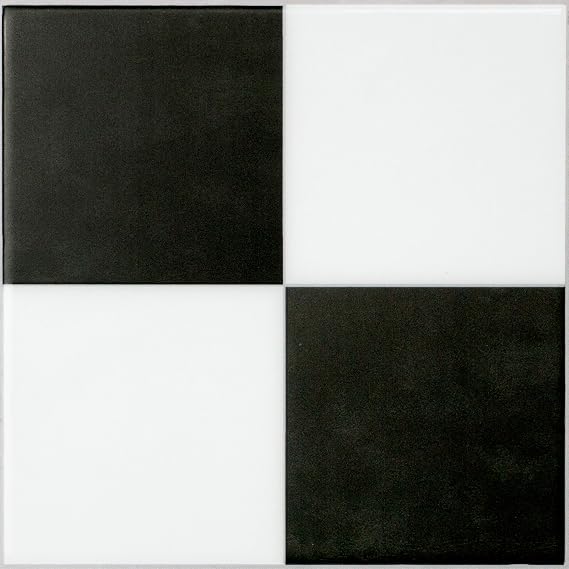 SMART TILES Peel and Stick Backsplash - 5 Sheets of 7,75'' x 7,75'' - 3D Adhesive Peel and Stick Tile Backsplash for Kitchen, Bathroom, Wall Tile, Checkered